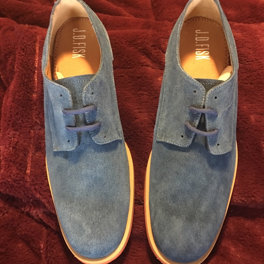 J.D. Fisk Men’s Blue Suede Shoes